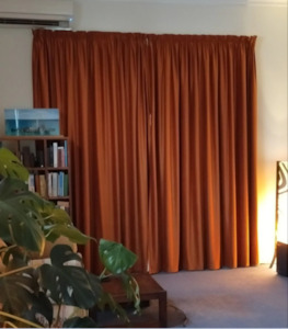 Nordic Brick Orange Curtains