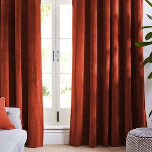 Louisiana Red Orange Curtains