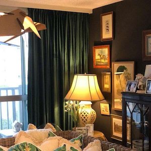 Louisiana Forest Green Curtains