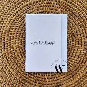 Stationery: Meri Kirihimete Greeting Card