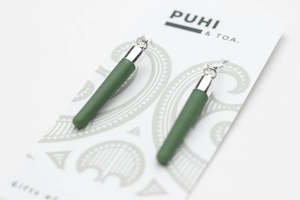 Solid Arotahi Earrings - Pounamu Resin