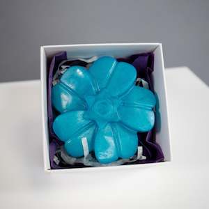 Blue Sea Salt and Orchid Flower Handcrafted Soaps