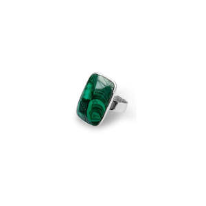 La Stèle Malachite Rectangle Ring