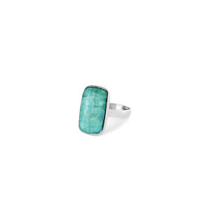 La Stèle Amazonite Rectangle Ring