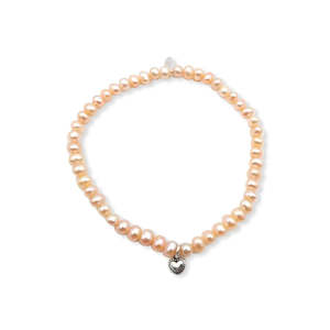 La Pierre Pink Fresh Water Pearl Stretchy Bracelet