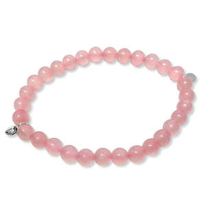 Bracelets: La Pierre Rose Quartz Pink Stretchy Bracelet