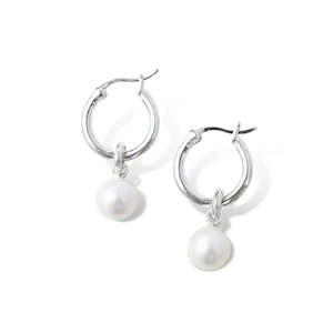 Fabuleux Vous: Silver Perle Silver Classic Hoop Earrings