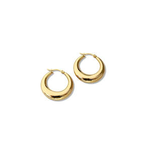 Fabuleux Vous: FV Yellow Gold 30mm Hollow Hoop Earrings