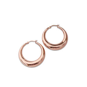 FV Rose Gold 40mm Hollow Hoop Earrings