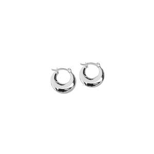 FV Silver 20mm Hollow Hoop Earrings