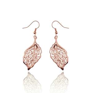 Fabuleux Vous: Changing Season Rose Gold Stencil Earrings