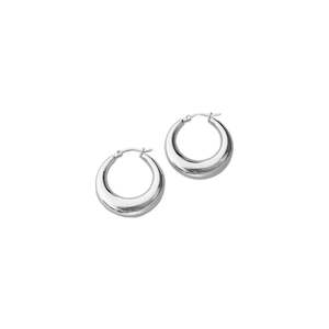 FV Silver 30mm Hollow Hoop Earrings