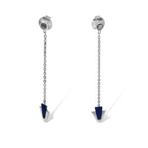 La Stèle Lapis Arrow Earrings