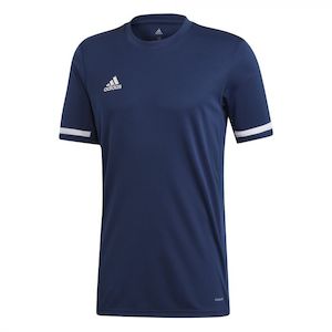 Screen printing: Adidas Team 19 Mens Short Sleeve Jersey - Navy/White