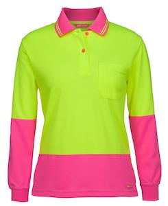 Ladies Hi Vis L/S Comfort Polo