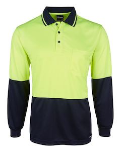 Screen printing: Hi Vis L/S Jacquard Polo