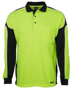 Hi Vis L/S Arm Panel Polo