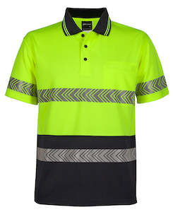 Hi Vis S/S Segmented Tape Polo