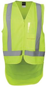 Screen printing: Hi Vis Zip Drop Tail H Pattern (D+N) Vest