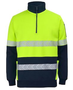 Hi Vis 330G 1/2 Zip Segmented Tape Fleece