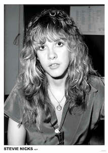 Stevie Nicks 1977 Black And White Portrait Maxi Poster