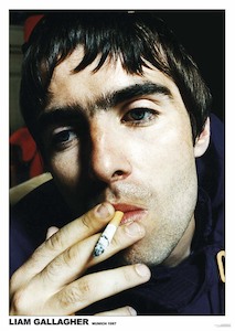 Oasis Liam Gallagher Smoking Munich 1997 Colour Maxi Poster