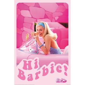 Paper product wholesaling: Barbie The Movie Hi Barbie Car Maxi Poster