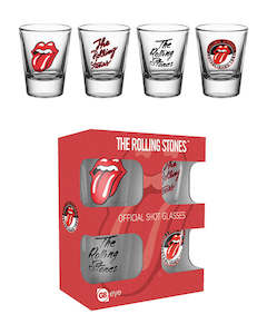 Paper product wholesaling: The Rolling Stones Official 4 Shot Glasses Pack