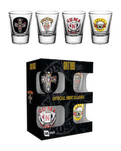 Guns N'Roses Official 4 Shot Glasses Pack