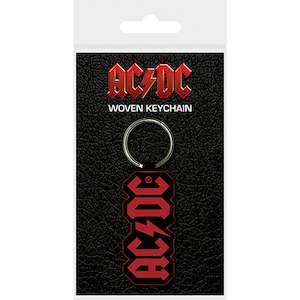 Paper product wholesaling: AC/DC Logo Woven Keychain