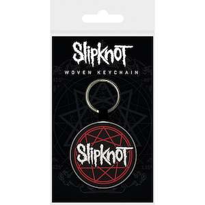 Paper product wholesaling: Slipknot Logo Woven Keychain