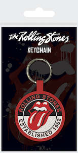 Paper product wholesaling: The Rolling Stones Established 1962 Lips Woven Keychain