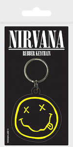 Paper product wholesaling: Nirvana Smiley Rubber Keychain