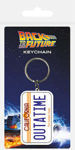 Paper product wholesaling: Back To The Future Outatime Rubber Keychain