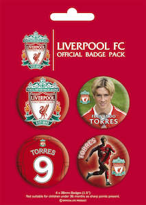 Liverpool F.C. Fernando Torres Set Of 4 Badge Pack