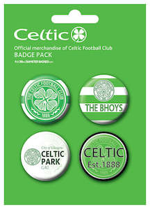 Paper product wholesaling: Celtic F.C. The Bhoys Set Of 4 Badge Pack