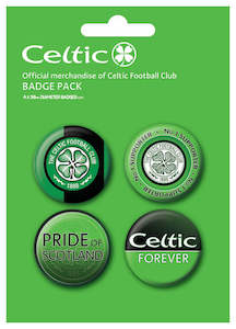 Celtic F.C. No 1 Supporter Set Of 4 Badge Pack