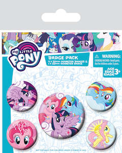 Paper product wholesaling: My Little Pony Mix Set Of 5 Badge Pack