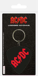 Paper product wholesaling: AC/DC Logo Rubber Keychain