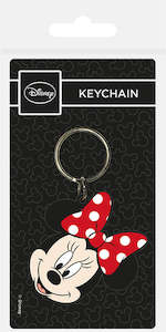 Paper product wholesaling: Minnie Mouse Head Rubber Keychain