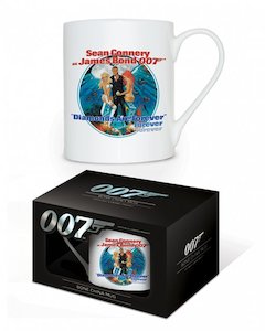 James Bond Diamonds Are Forever Bone China Porcelain Mug 11 oz / 315 ml