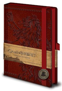 Paper product wholesaling: Game Of Thrones Lannister Elasticated A5 Premium Notebook