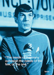 Paper product wholesaling: Star Trek Spock Quote Postcard