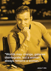 Paper product wholesaling: Star Trek James T. Kirk Quote Postcard