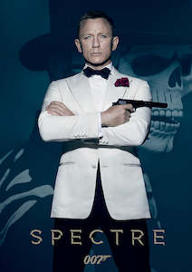 James Bond Spectre Skull Postcard