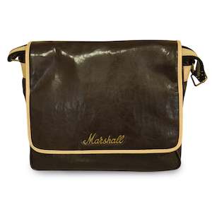 Paper product wholesaling: Marshall Amplification Official Licensed Brown Leather Messenger Bag