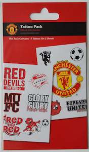 Paper product wholesaling: Manchester United Football Club Temporary Tattoo Pack