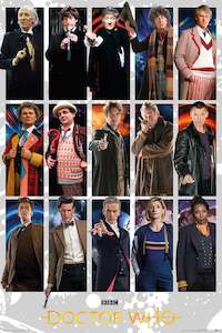 Paper product wholesaling: Doctor Who All The Doctor's Grid Maxi Poster