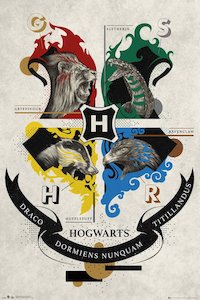 Paper product wholesaling: Harry Potter Animal Crest Maxi Poster