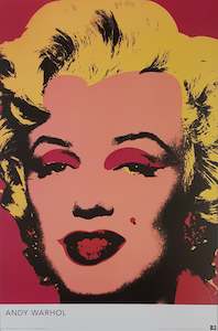 Paper product wholesaling: Andy Warhol Marilyn Monroe Pop Art 1967 Maxi Art Poster Blockmount